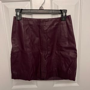Free People Vegan Leather Skirt